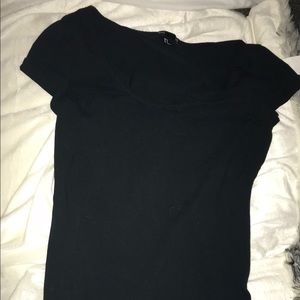 H&M basic long black fitted tee